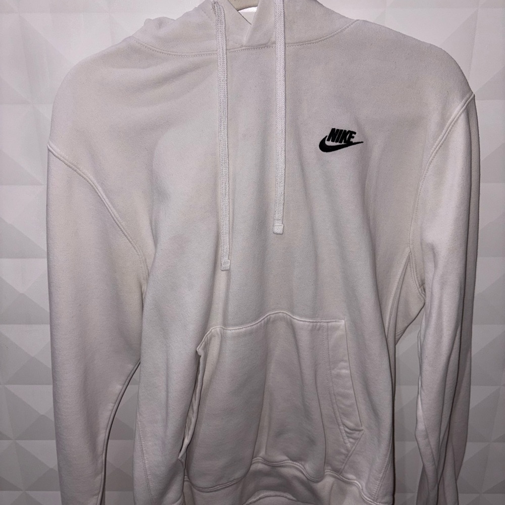 Nike White Pullover Hoodie Sweatshirt🤍